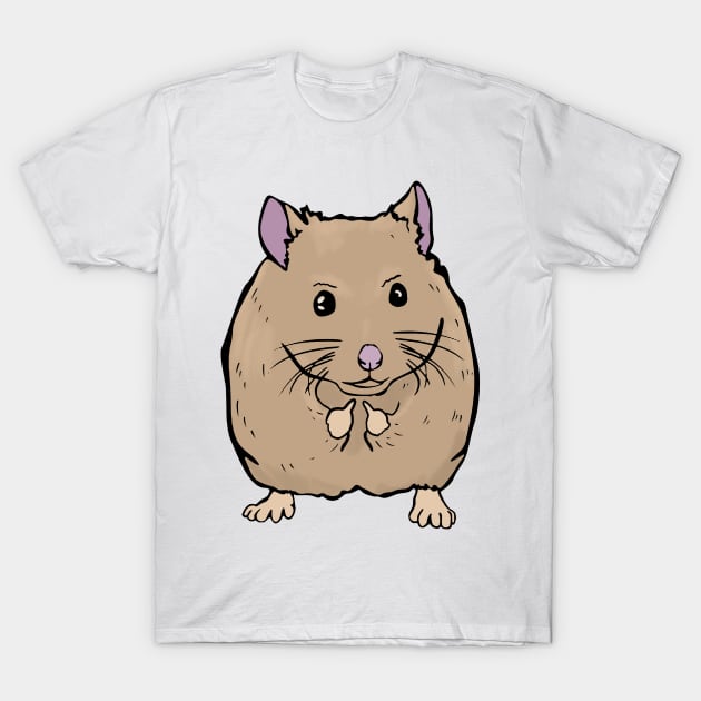 Cute Mouse Holding Middle finger funny gift T-Shirt by Mesyo